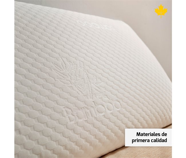 Conforama Almohada 80cm Viscoelastica Descansin | Efecto nube | Tejido Bamboo | Alivia Tensiones | Doble Funda Ventas relámpago