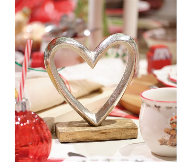 Conforama Figura de corazón decorativo LAURA plata Ahorra y exporta