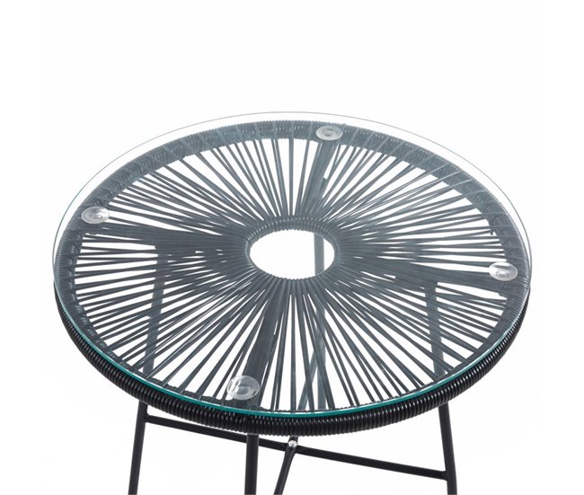 Conforama Mesa de exterior Jone Negro 50 x 52 5 x cm Grandes ahorros