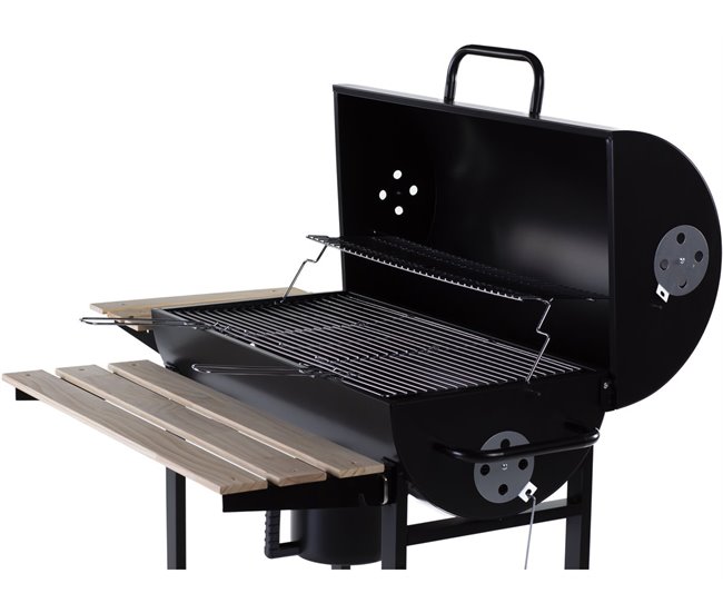 Conforama Barbacoa a carbón "King" - 95 x 63 x 105 cm - Negro Devoluciones gratuitas