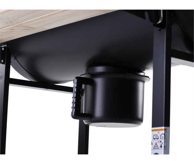 Conforama Barbacoa a carbón "King" - 95 x 63 x 105 cm - Negro Devoluciones gratuitas