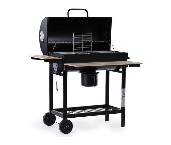 Conforama Barbacoa a carbón "King" - 95 x 63 x 105 cm - Negro Devoluciones gratuitas
