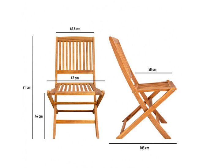 Conforama Set 2 sillas jardín para exterior Aktive Garden Outlet online