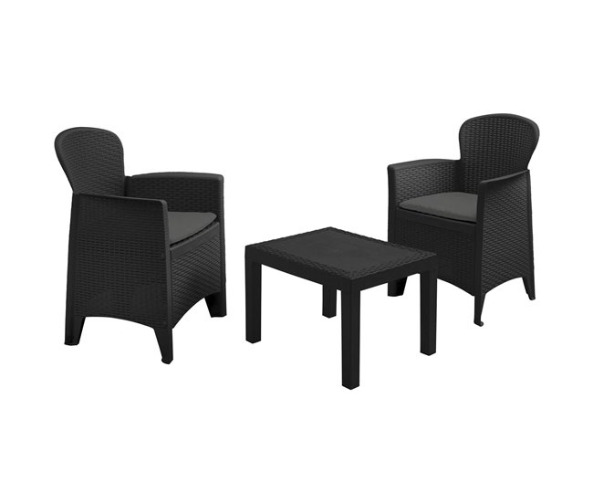 Conforama WELL HOME - Set de jardín 'Akita' de mesa + 2 sillas Rebajas