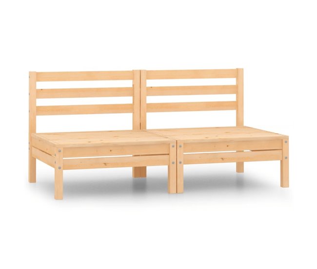 Conforama Sofás central de jardín 2 unidades madera maciza de pino VidaXL En oferta
