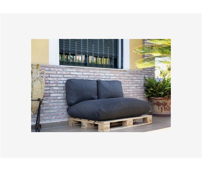 Conforama Set 3 Cojines para palet COZY antracita Rebajas online